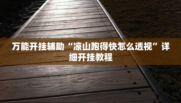 万能开挂辅助“凉山跑得快怎么透视”详细开挂教程
