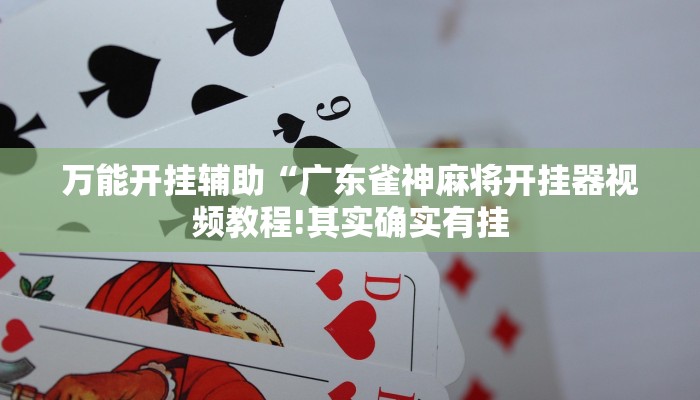 万能开挂辅助“广东雀神麻将开挂器视频教程!其实确实有挂