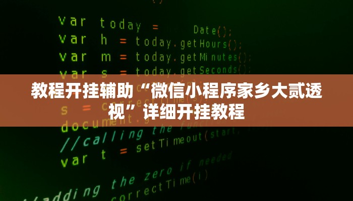 教程开挂辅助“微信小程序家乡大贰透视”详细开挂教程